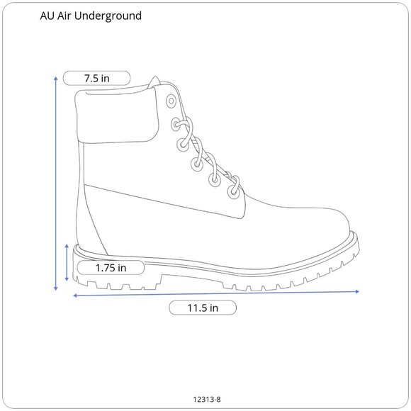 AU Air Underground Womens CARMINE Side Zip Black Combat Biker Boots Size 9.5 M - Picture 16 of 16